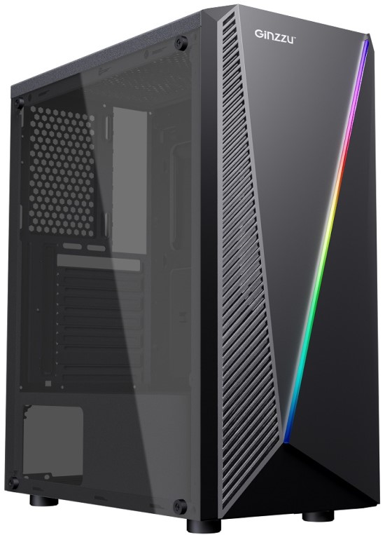 

Корпус ATX Ginzzu SL150 без БП, боковая панель из закалённого стекла, 2*USB 2.0, USB 3.0, SL150