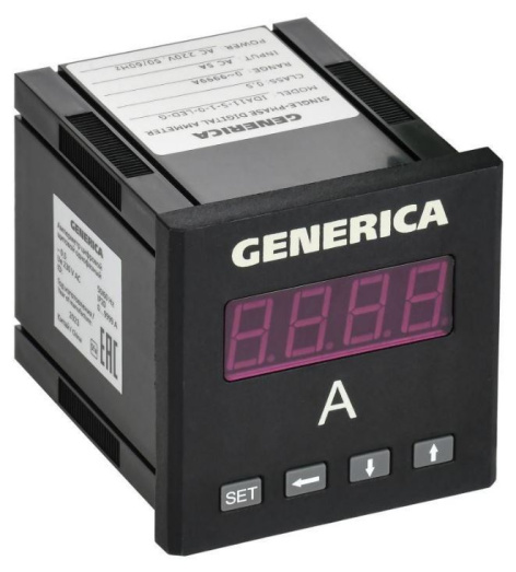 Изображение товара Амперметр GENERICA IDA11 - цифровой для переменного тока 9999 А