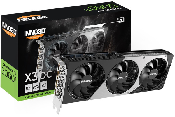 фото Видеокарта Inno3D GeForce RTX 5060 TI X3 OC (N506T3-16D7X-191073L) в Казани