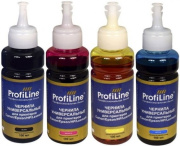 фото Тонер-картридж ProfiLine INK_U_C/E/H/L_4*100ml_PL Желтый, Черный, Пурпурный, Голубой