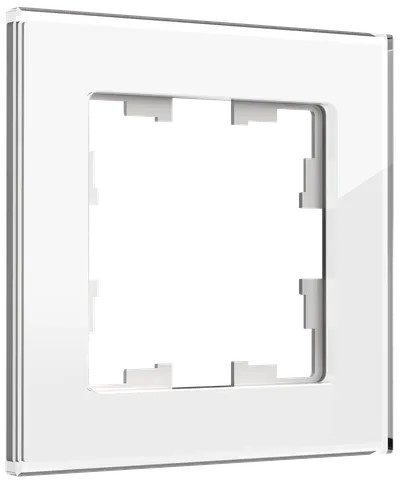 

Рамка IEK BR-M12-G-K01 1-м BRITE РУ-1-2-БрБ стекло белая, BR-M12-G-K01