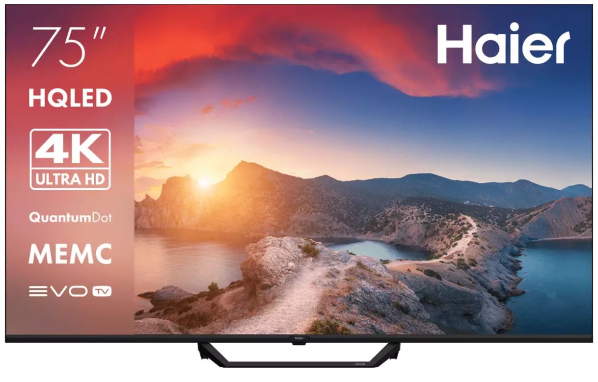 

Телевизор Haier DH1WVFD02RU черный QLED S2 Pro Frameless 4K UHD 60Hz DVB-T DVB-T2 DVB-C DVB-S DVB-S2 USB WiFi Smart TV, DH1WVFD02RU