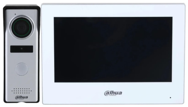 Изображение товара Комплект домофона Dahua DHI-KTH01 белый для видеосвязи и контроля доступа