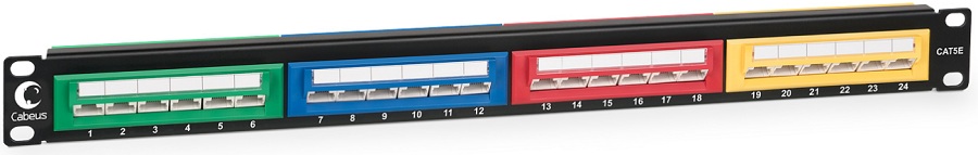 фото Патч-панель  Cabeus PLCOL-24-Cat.5e-Dual