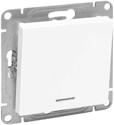 Изображение товара EKF UP1-SWW-14: одноклавишный выключатель с LED-подсветкой, белый