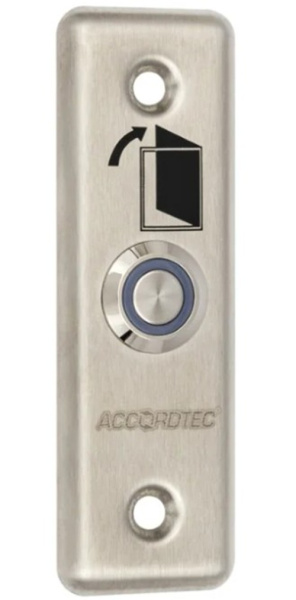 Изображение товара Металлическая врезная кнопка выхода AccordTec AT-H801A LED с подсветкой