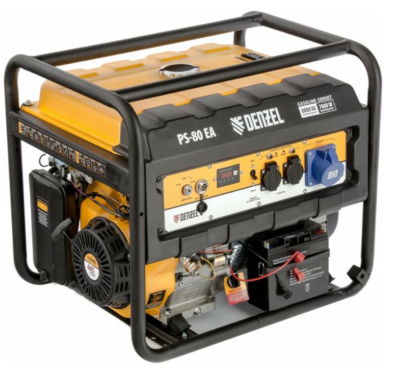 

Генератор бензиновый DENZEL PS 80 EA 946924 Denzel 8,0 кВт, 230В, 25л, PS 80 EA