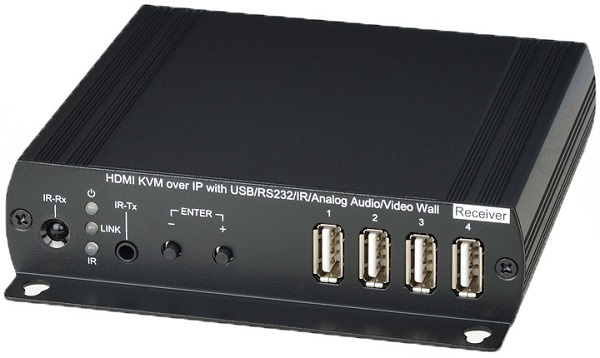 Изображение товара Приемник SC&T HKM02BR с расширенными возможностями передачи HDMI USB и аудио по Ethernet