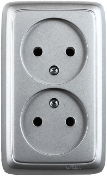 Изображение товара Розетка без заземления HEGEL РА16-143-06 надежное подключение для дома и офиса