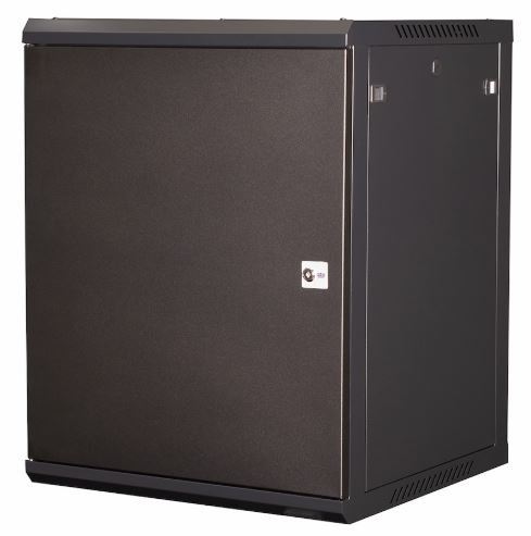 

Шкаф настенный 19", 15U Datarex DR-644101 телекоммуникационный 769X600х600 мм, дверь металл,черный, DR-644101