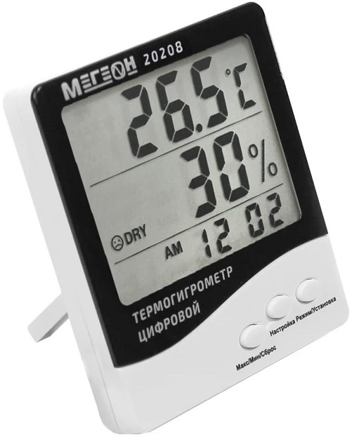 

Измеритель температуры и влажности воздуха МЕГЕОН 20208 (термогигрометр), цифровой, 20208
