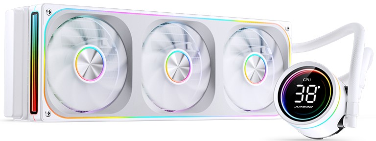 

Система охлаждения жидкостная JONSBO TH-360 White LGA 1700/1200/115X/AM5/AM4 (TDP 300W, 3*120mm, 700-2400rpm, 37.3dBa) Ret, TH-360 White