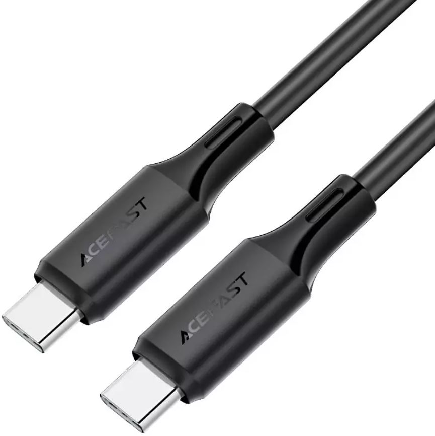 

Кабель ACEFAST C17-03 для зарядки и передачи данных USB-C To USB-C Silicone Charging Data Cable. Цвет: черный, C17-03