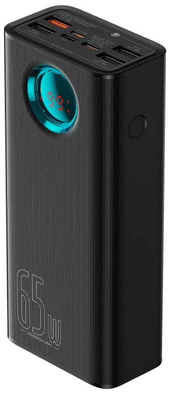 

Аккумулятор внешний портативный Baseus Amblight Digital Display Fast Charge Power Bank 26800mAh Cluster Black (Cable Type-C to Type-C 100W) 1m Black, Amblight