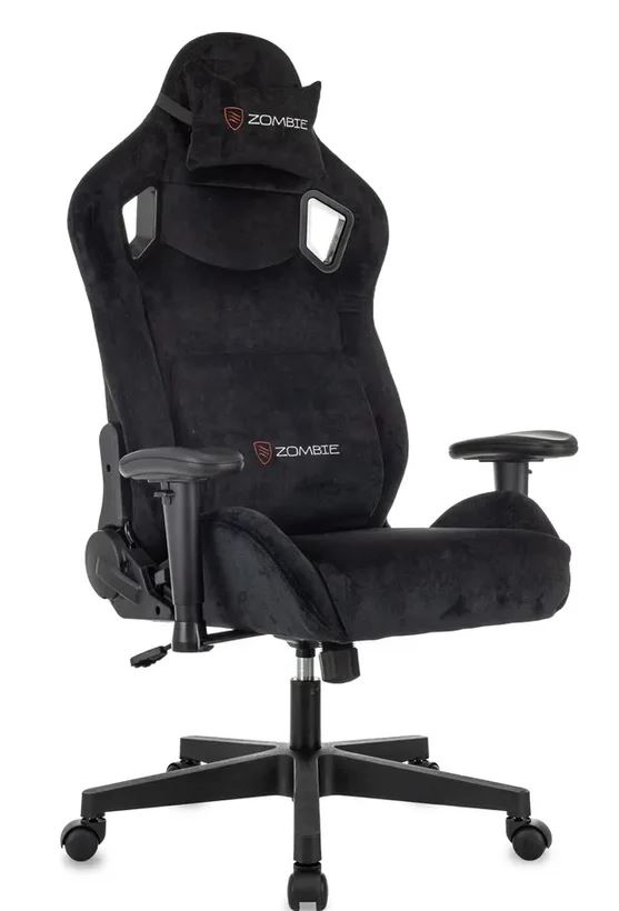 

Кресло игровое ZOMBIE GHOST FABR-B Ghost Fabric черный Light-20 с подголов. крестов. пластик, GHOST FABR-B