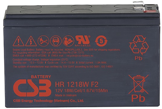 Аккумулятор CSB HR1218W F2 12В, 18Вт/эл