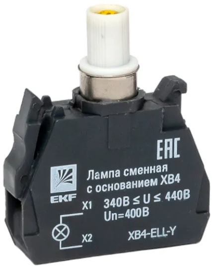 Изображение товара Сменная LED лампа с основанием EKF XB4-ELL-Y для автоматических систем