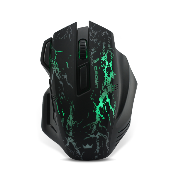 

Мышь Crown CMXG-601 Black USB CM000001217 1800dpi, кнопка двойного клика, подсветка, тканевая оплётка, CMXG-601 Black USB