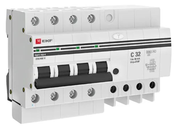 

Автомат дифференциальный EKF DA4-32-30-pro АД-4 4P 32А характеристика C 30мА тип АС электронный 4,5кА PROXIMA, DA4-32-30-pro