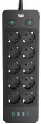 фото Сетевой фильтр  AGNI TP-FO4U10E-C-2m-black