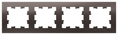 

Рамка Schneider Electric ATN000604 AtlasDesign, 4-постовая, универсальная, мокко, ATN000604