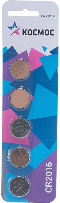 

Батарейка Космос KOC20165BL СR2016, 5 шт, KOC20165BL
