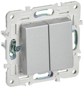 фото Выключатель двухклавишный  IEK SK-V20-0-10-K23