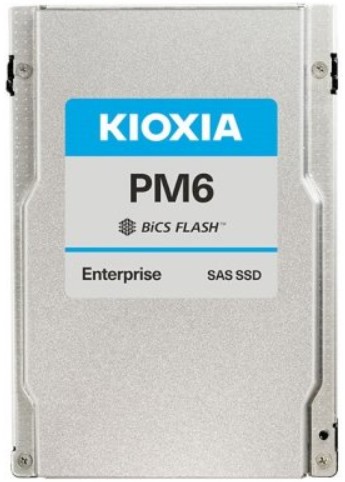 Накопитель SSD 2.5'' Toshiba (KIOXIA) PM6-R KPM61RUG15T3 PM6-R, 15.36TB, SAS 24Gb/s TLC, 4150/3700MB/s, IOPs 595K/160K, TBW 28032