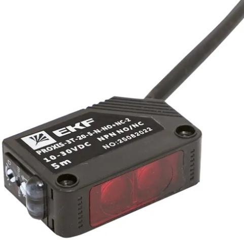 Изображение товара Бесконтактный оптический датчик EKF PROXIS-3T-20-5-N-NO+NC-2 с дальностью 20 м