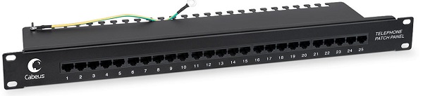 

Патч-панель Cabeus PL-25-TEL-Dual 19" 1U, 25 портов RJ-45, Dual IDC (телефонная раскладка), PL-25-TEL-Dual