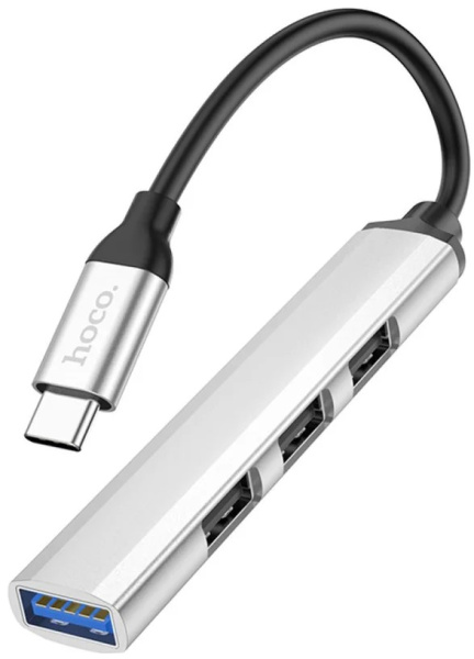 Изображение товара Разветвитель Hoco HB26 USB-C с 1 портом USB 3.0 и 3 портами USB 2.0