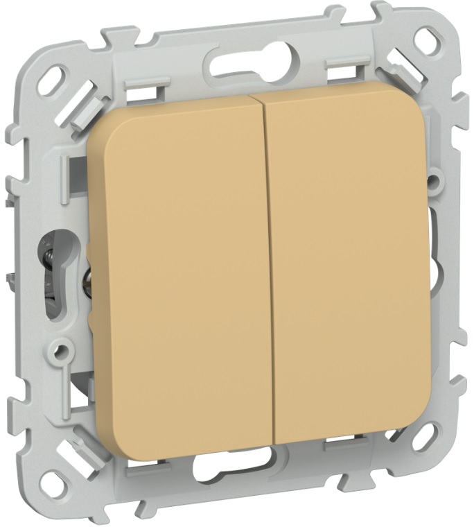 

Выключатель двухклавишный IEK FI-V20-0-10-1-K89 FLITE 10А ВС12-1-0-ФлШм шамуа, FI-V20-0-10-1-K89