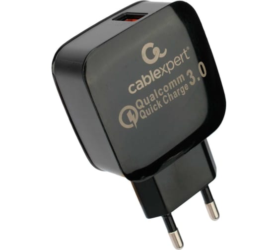 

Зарядное устройство сетевое Cablexpert MP3A-PC-41 18Вт, 3А, QC3.0, 1 порт USB, черный, пакет, MP3A-PC-41