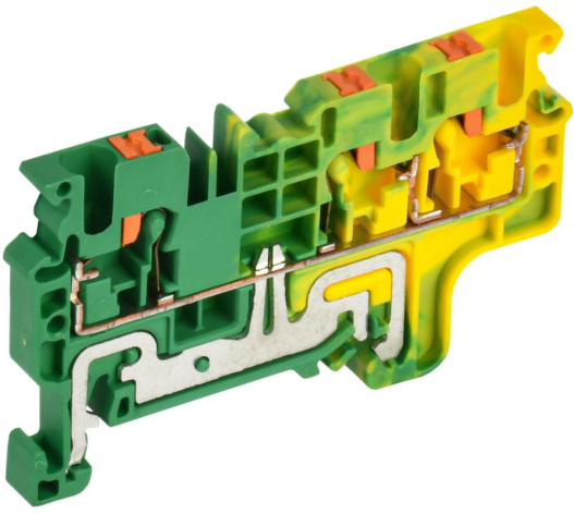 Изображение товара Клемма пружинная IEK YCT22-03-3-K52-002 для заземления, Din-рейка