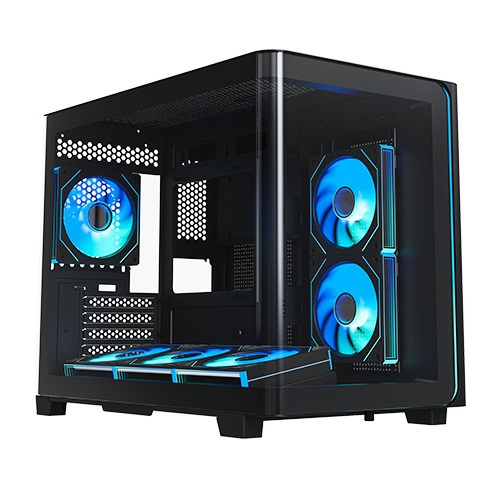 

Корпус mATX Xastra QR600M 3ARGB C10-UC Black без БП, USB 3.0, USB 2.0, USB Type-C, QR600M 3ARGB C10-UC Black