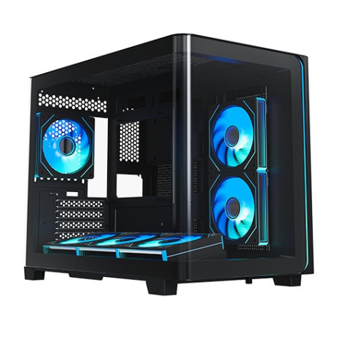 Изображение товара Корпус Xastra QR600M 3ARGB C10-UC Black для ПК, сARGB подсветкой и просторным внутренним объемом