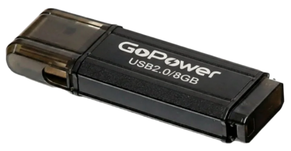 Изображение товара Флеш‑накопитель USB 2.0 8GB GoPower с металлическим корпусом