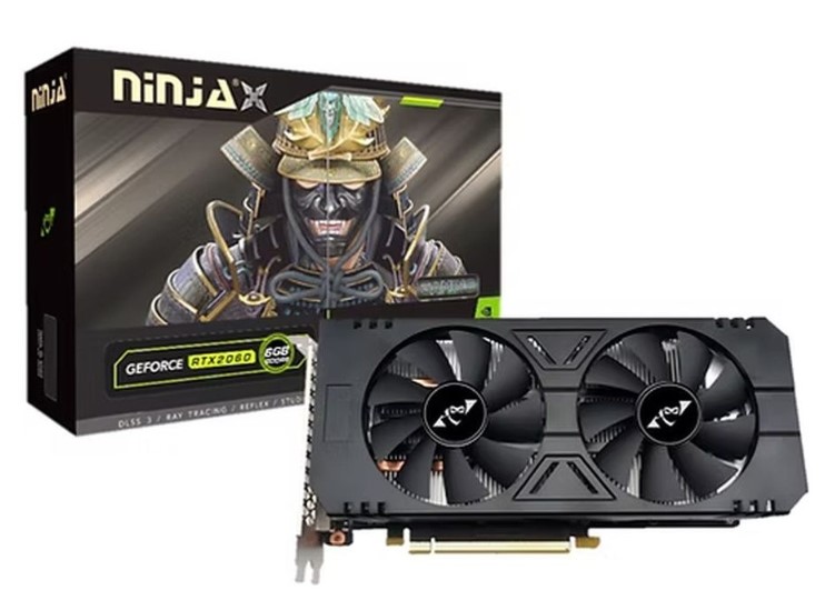 

Видеокарта PCI-E Sinotex GeForce RTX 2060 Ninja (NK206FG66F) 6GB GDDR6 192bit 12nm 1680/14000MHz HDMI DVI DP, GeForce RTX 2060 Ninja (NK206FG66F)