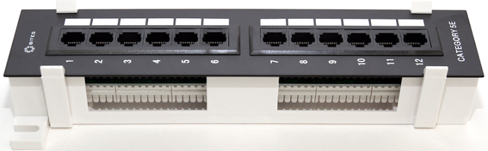 

Патч-панель настенная, 12xRJ45, UTP, Кат. 5е 5bites PPU55-04W KRONE,110,dual IDC,10",wall, PPU55-04W