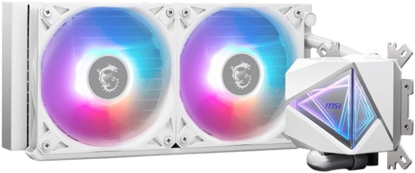 

Система охлаждения жидкостная MSI MAG CORELIQUID I240 306-7ZW7A21-C24 LGA1700/1200/115x/AM4/AM5 (2*120mm, 70.7CFM, 4-pin), MAG CORELIQUID I240