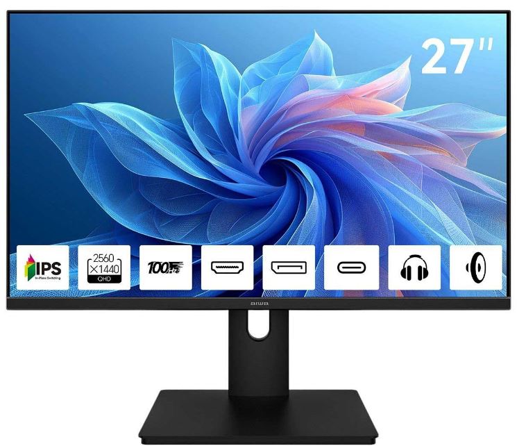

Монитор 27" AIWA MQ272A 2560x1440, 16:9, IPS, 300 cd/m, 1000:1, 4 ms, 178°/178°, 100Hz, HDMI, DP, Type C, Spk, Black, MQ272A