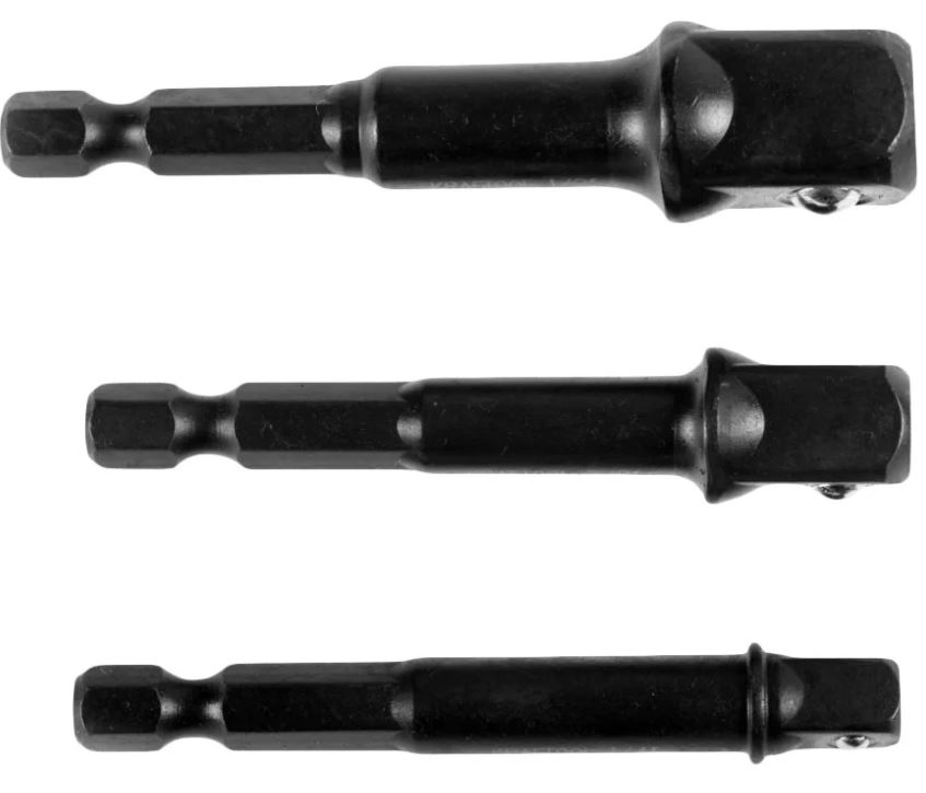 

Набор адаптеров Kraftool Expert 26775-H3 Kraftool для торцевых головок 1/4", 1/2", 3/8", 65мм., 3 предмета, Expert