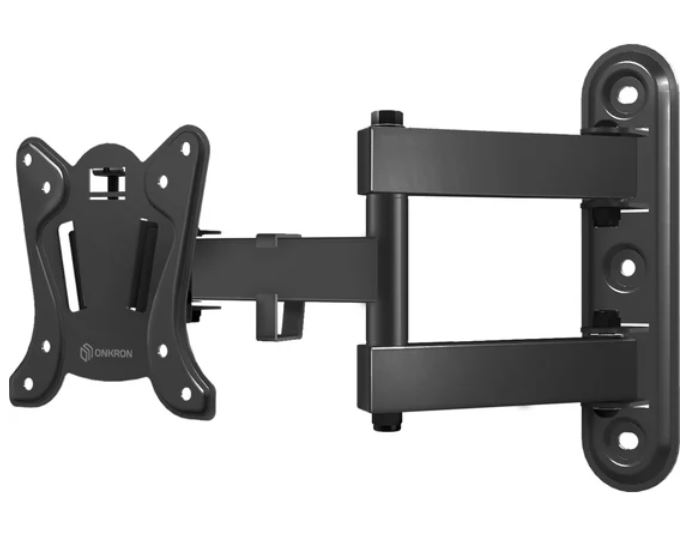 

Кронштейн настенный ONKRON BASIC R4 17-27'' макс. 100*100мм, 2 колена, наклон -+ 8º, поворот 180°, от стены 65-408мм, макс. вес 25кг, черный, BASIC R4