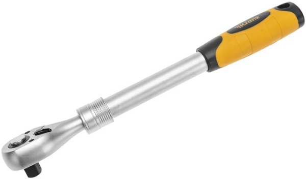 Изображение товара Телескопический хромированный трещоточный ключ KRANZ KR-12-8411 1/2 дюйма