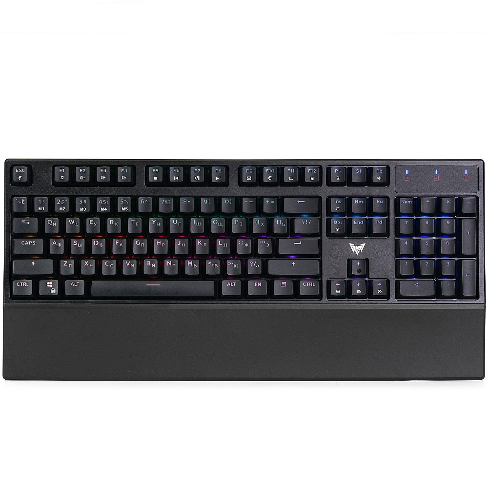 

Клавиатура Crown CMGK-902 CM000003334 104 клавиш, механический тип клавиш, съемная подставка, RGB подсветка, CMGK-902