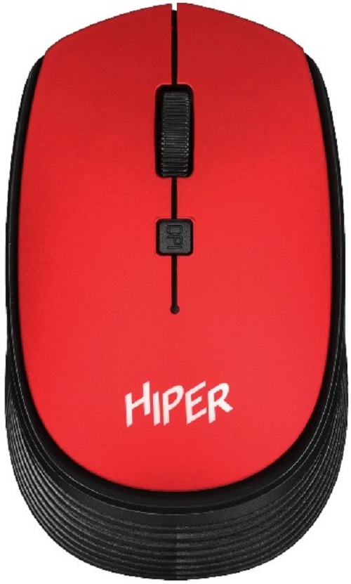 

Мышь Wireless HIPER HOMW-082 1000-1600 dpi, оптическая, 4 кнопки, USB-приемник, 2,4 ГГц, красный, HOMW-082