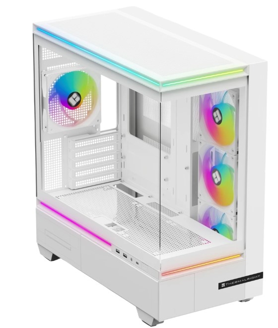 Корпус mATX Thermalright M10 без БП, боковая панель из закалённого стекла, 2*USB 3.0, USB Type-C, белый