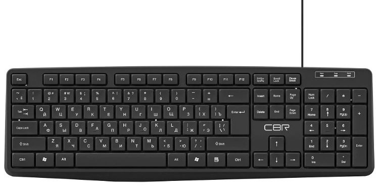 

Клавиатура CBR KB 115 104 кл., офисн., 1,8 м, резиновые ножки, KB 115