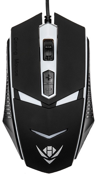 Мышь Nakatomi MOG-20U черная, USB, 6кнопок+колесо, 7-ми цветная подсветка