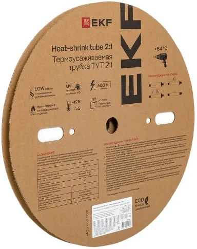 Изображение товара Термоусаживаемая трубка EKF tut-10-w